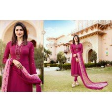 7266 BURGUNDY KASEESH SILKINA FRENCH ROYAL CREPE CHURIDAAR SUIT